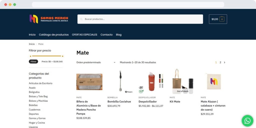Tienda online Somos Merch desarrollada por Valontano